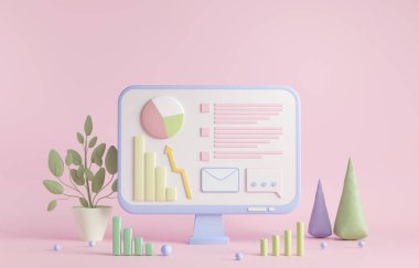 Web UI-UX tasarımı, SEO optimizasyon pazarlaması. Evde eğitim, üniversitede online eğitim. Web oluşturma ve işbirliği toplantısı. 3d resimleme
