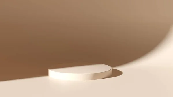 Duvardaki gölge - 3 boyutlu görüntüleme. Premium podyum, kaide, pastel ışık arka planında baz standı. Doğal çevre dostu kozmetik ürünleri, kaplıca ürünü..