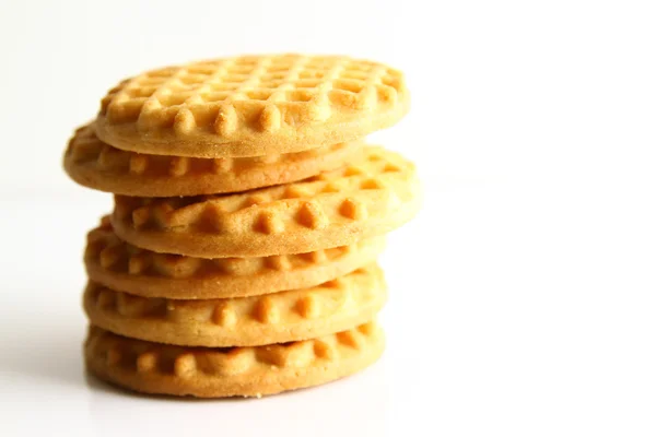 Stacks of butter biscuits — Stock Photo, Image