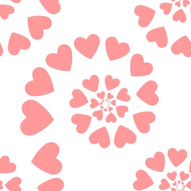 Kusursuz kalp deseni. Vektör İllüstrasyonu.