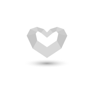 Kalp simge vektör logosu. Kalp logosu kalp şekli.