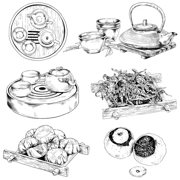 Set de té chino — Archivo Imágenes Vectoriales