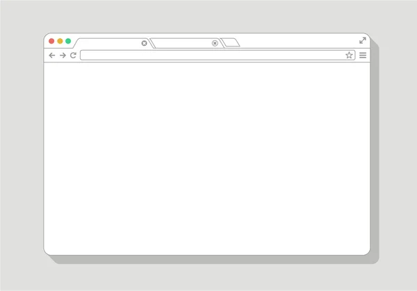 Web basit tarayıcı penceresinin çizim için beyaz, düz