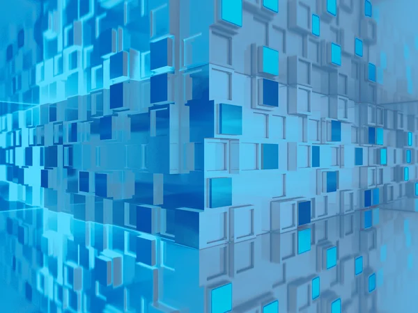 Köşedeki ikinci dereceden geometri ile 3d arka plan