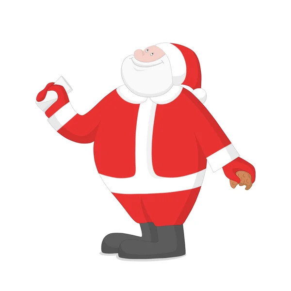 Vektör Noel kurabiye ile süt içme