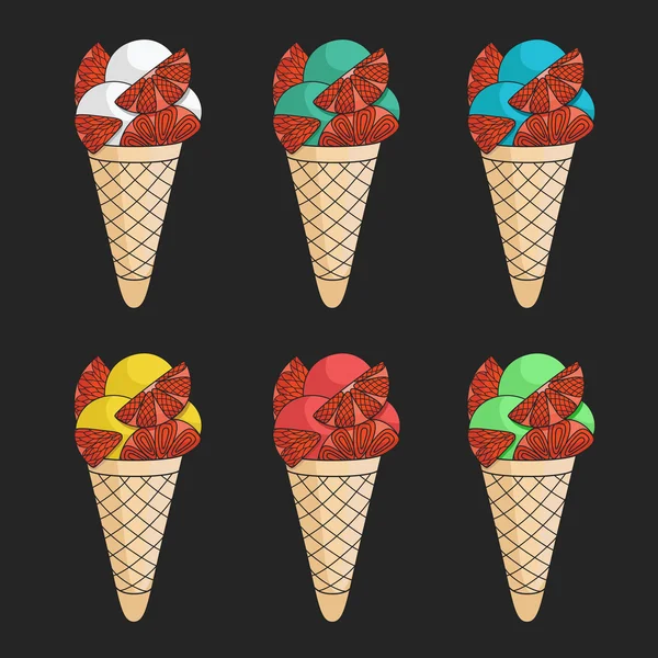 Dondurma ile portakal kümesi