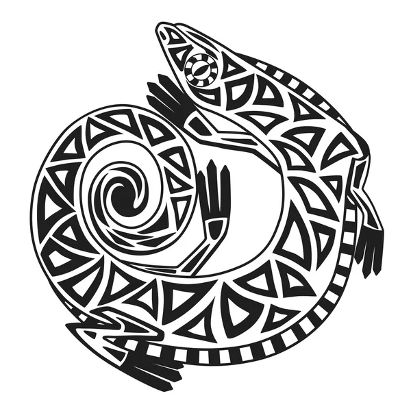 Beyaz arka plan üzerinde izole kertenkele