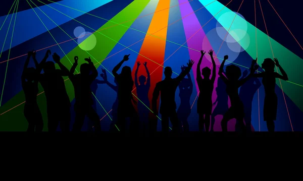 Foule dansant en club — Image vectorielle