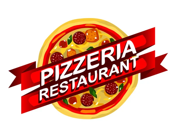 Publicité restaurant pizza — Image vectorielle