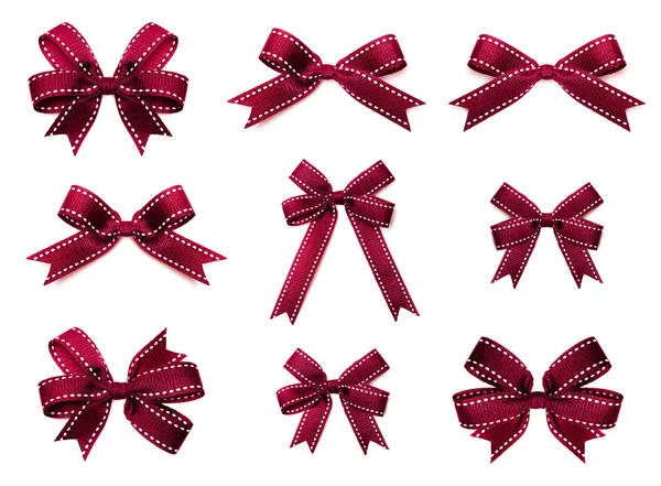 Collection stylish bow isolated — Stock Photo, Image