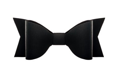 Beyaz bir arka plan üzerinde siyah zarif yay