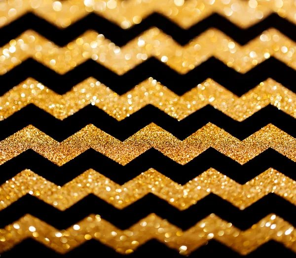 Patroon in zigzag. Klassieke chevron gouden glitter patroon — Stockfoto