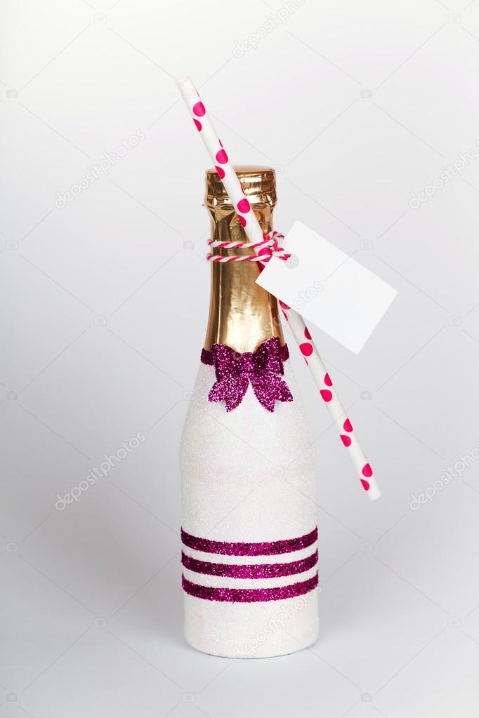 Mini champagne wedding bottle
