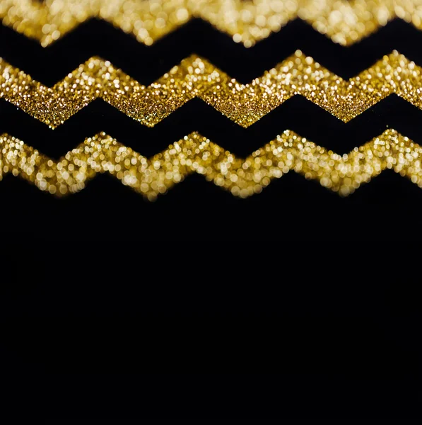 Cik cak zlaté třpytky pozadí — Stock fotografie