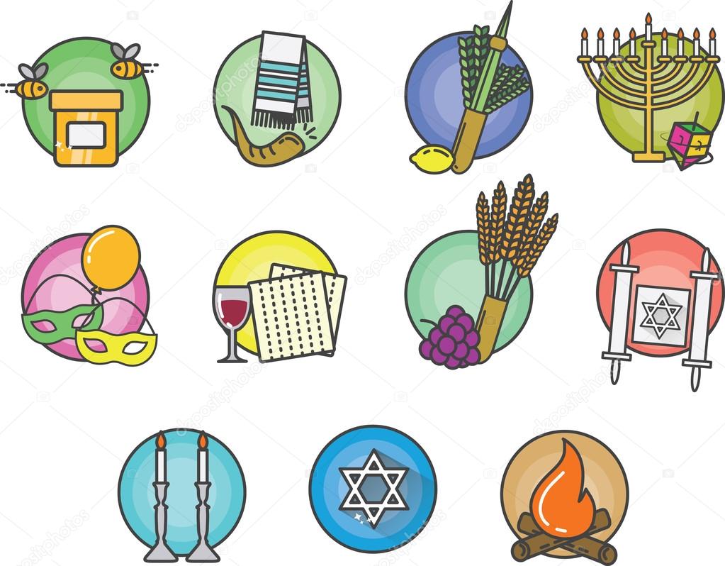 Jewish Holiday Calendar. — Stock Vector © katpih 101944562