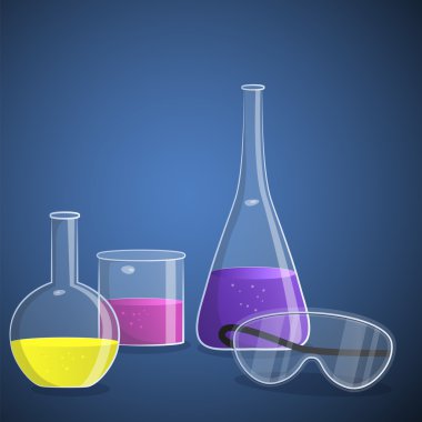 resimde laboratuvar ekipmanları.