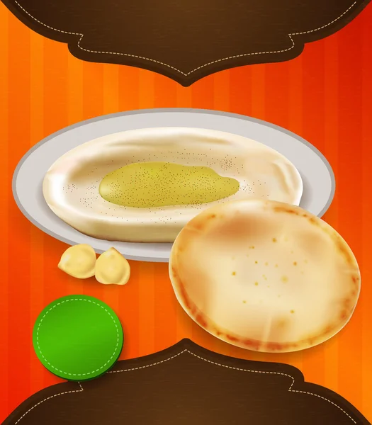 Pide ve humus flyer şablonu.