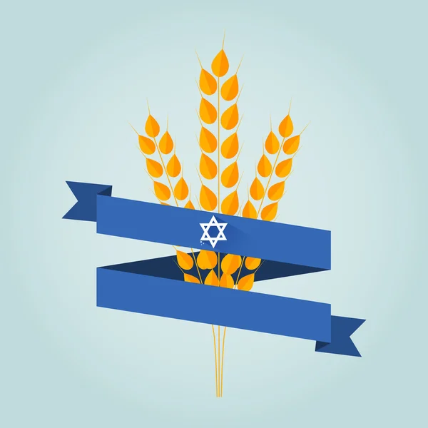 Еврейский праздничный шавуот — стоковый вектор