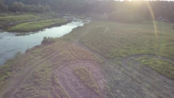 automne aérien été rivière parc forêt réserve naturelle kayak par drone 