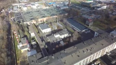 Havadan görünümü depo fabrika üretim helikopter tarafından