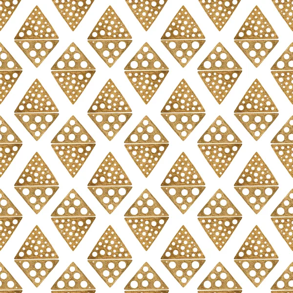 Dibujado a mano patrón inconsútil ornamento étnico tribal, fondo geométrico abstracto, pirámides de oro ilustración popular . — Foto de Stock