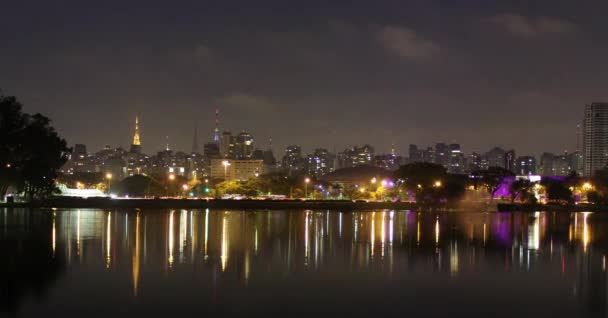 Sao Paulo şehrinde Ibirapuera Parkı — Stok video