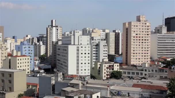 Gebäude in der Stadt São Paulo — Stockvideo
