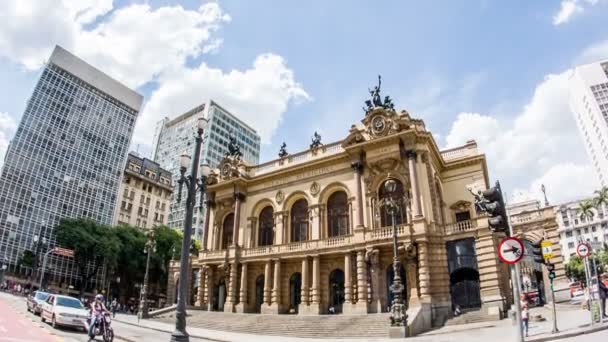 Městské divadlo v Sao Paulu — Stock video