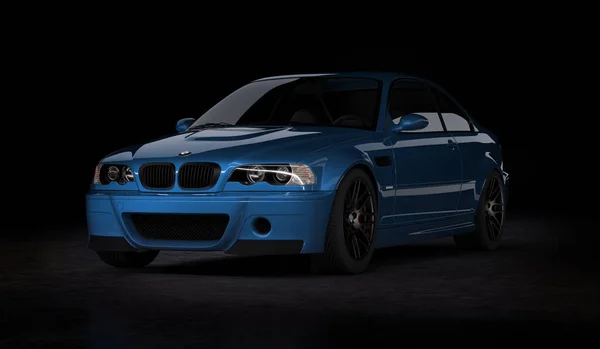 Almaty Kazachstán Oktober 2020 Bmw E46 Csl Sportovní Vůz Tmavém — Stock fotografie