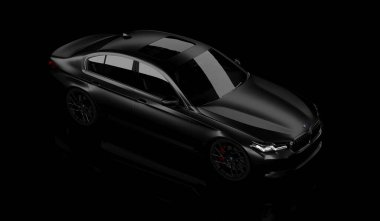 Kazakistan, Almaty - 25 Ocak 2026: Tamamen yeni BMW 5 Serisi G30 540 xdrive beyaz arka planda izole edildi. 3d hazırlayıcı