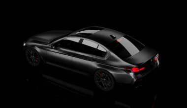 Kazakistan, Almaty - 25 Ocak 2026: Tamamen yeni BMW 5 Serisi G30 540 xdrive beyaz arka planda izole edildi. 3d hazırlayıcı