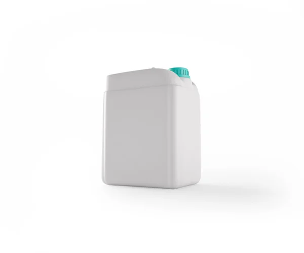 3d illustration of white plastic jerrycan (includes clipping path) — Stock Photo, Image