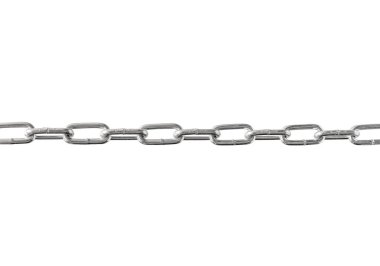 Metal zincir beyaza izole edildi.