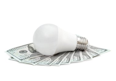 Ampul ve para beyaza.