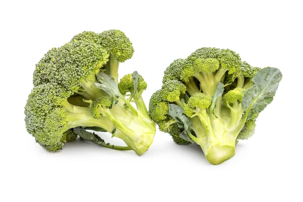 Zwei Bund Brokkoli Auf Weiß — Stockfoto