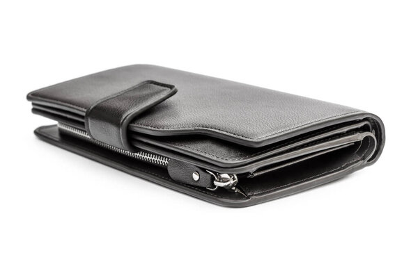 Мужская сумка на белом фоне.