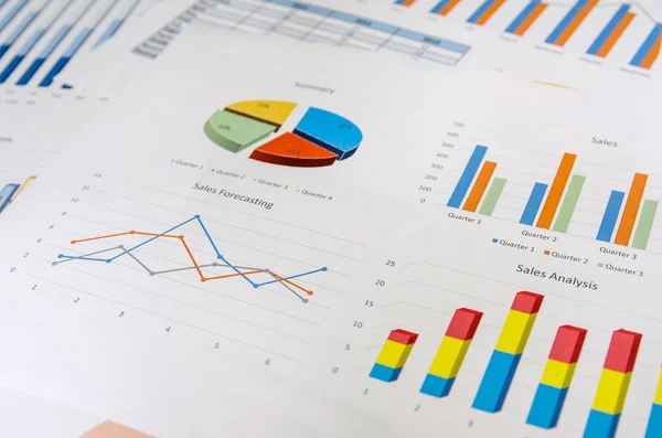 Gráficos e gráficos como fundo — Fotografia de Stock