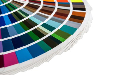 Beyaz arka plan üzerinde renk paleti (pantone)