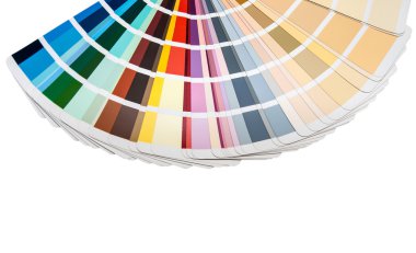Beyaz arka plan üzerinde renk paleti (pantone)