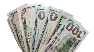 beyaz zemin üzerinde dolar