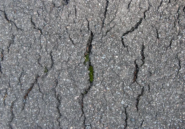 Sprucken asfalt ytstruktur bakgrund — Stockfoto