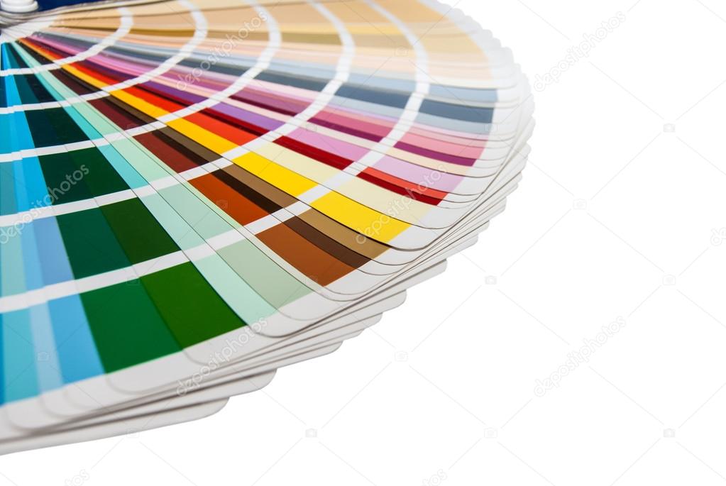 Color palette ( pantone ) on white background