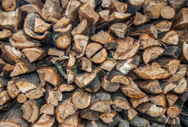 Yakacak odun yığınının arka plan