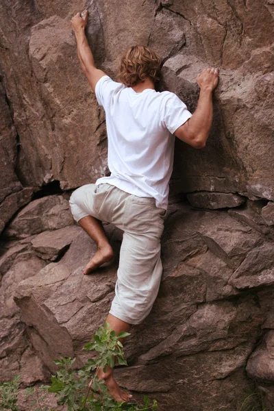 Climberl kaya — Stok fotoğraf