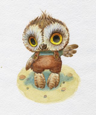 Owlet karakter çizimi