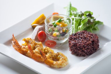 Salatası, beyaz yemek sağlıklı gıda