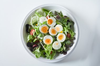 Salatası, beyaz yemek sağlıklı gıda