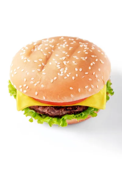 Hambúrguer de carne fast food — Fotografia de Stock