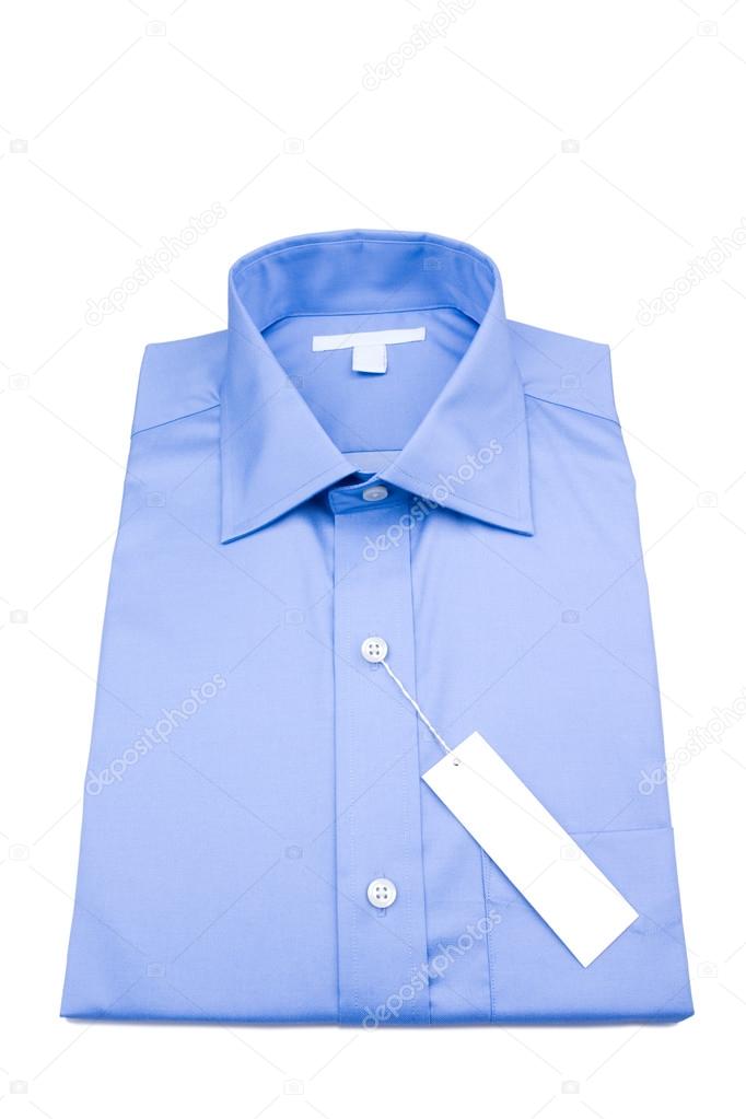 Folded shirt with white tag — Stock Photo © carlosyudica #91002878