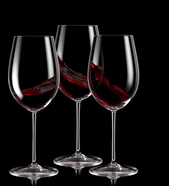 赤ワイン 3 杯 — ストック写真